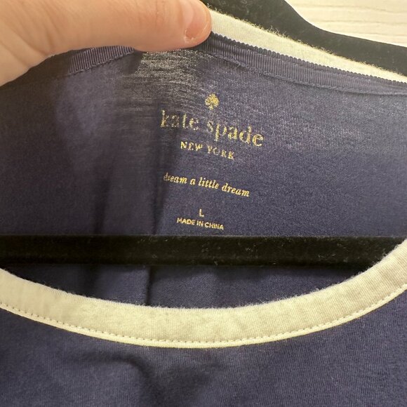 Navy Blue Kate Spade Sleep Shirt Size L - Picture 3 of 6